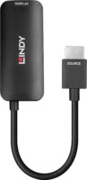 Lindy 38327 HDMI apa - DisplayPort anya 4K60 Aktív Átalakító Adapter 0.16m - Fekete