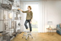 Hailo D60 StandardLine 2 x 2 lépcsőfokos fellépő - Inox