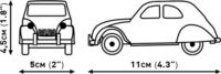 Cobi Citroen Type H autószállító és 2CV autó 278 darabos építőjáték
