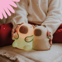 Marys MW61109 Kapibara Teknős hátizsákkal Éjszakai LED fény gyerekeknek - Bézs