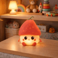 Marys MW20777 Eperke Éjszakai LED fény gyerekeknek - Piros/Fehér