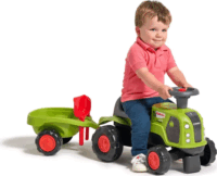 FALK Baby Claas traktor utánfutóval Gyerek járgány - Világoszöld