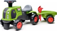 FALK Baby Claas traktor utánfutóval Gyerek járgány - Világoszöld