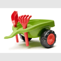 FALK Baby Claas traktor utánfutóval Gyerek járgány - Világoszöld