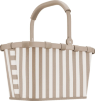 Reisenthel Carrybag Bevásárlótáska 28x29x48 cm - Bézs/Fehér csíkos