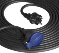 Orno 230V Hálózati hosszabító kábel 1 aljzatos 20m - Fekete