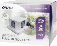 Orno 230V Kültéri Hálózati elosztó 4 aljzatos 3m - Szürke