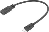 ACT AC7464 USB-C anya - Micro USB-B apa Átalakító Adapter 0.2m - Fekete