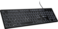 Natec NKL-2342 Herring Glow Vezetékes Billentyűzet US - Fekete