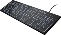 Natec NKL-2342 Herring Glow Vezetékes Billentyűzet US - Fekete