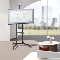 Sbox FS-401-2 37"-70" TV Gurulós Padló Tartó Állvány - Fekete