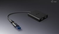 i-tec CADUAL4KHDMI USB-C / USB-A - 2x HDMI Videó Adapter - Fekete
