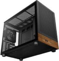 Gamdias Athena M4M Wood Micro Torony Számítógépház + 3db 120mm ventilátor - Fekete