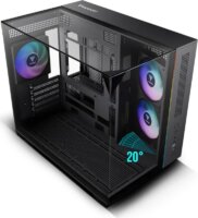 Gamdias Atlas M3M Micro Torony Számítógépház + 3db 120mm ventilátor - Fekete