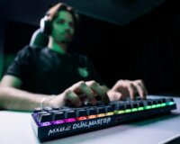 CHERRY XTRFY MX 8.2 Pro TMR Mechanikus Wireless USB-C RGB Gaming Billentyűzet DE - Fekete