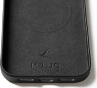 Mujjo Full Leather Case Magsafe Apple iPhone 17 Pro Max Bőrtok - Fekete