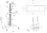 ACT AC8374 32" Monitor Munkaállomás PC + Billentyűzet és egér tálcával - Fekete