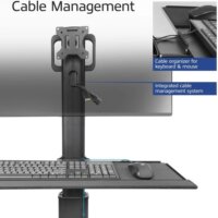 ACT AC8374 32" Monitor Munkaállomás PC + Billentyűzet és egér tálcával - Fekete