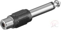 Goobay 11118 Jack 6,35 mm apa - RCA anya Adapter - Fekete/Ezüst