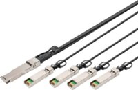 Digitus DN-81321 40G QSFP+ > 4x SFP+ Passzív DAC kábel 1m - Fekete