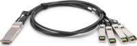 Digitus DN-81321 40G QSFP+ > 4x SFP+ Passzív DAC kábel 1m - Fekete
