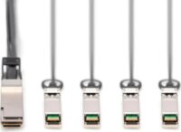 Digitus DN-81321 40G QSFP+ > 4x SFP+ Passzív DAC kábel 1m - Fekete