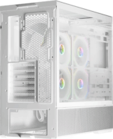 LC Power 812W Quartz Vision Midi Torony Számítógépház + 4db 120mm Ventilátor - Fehér