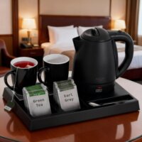 Adler AD 1387 Hotel Vízforraló készlet 1.0L 1300 Watt - Fekete
