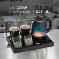 Adler AD 1387 Hotel Vízforraló készlet 1.0L 1300 Watt - Fekete