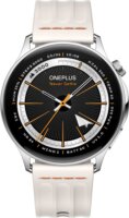 OnePlus Watch Lite GPS Okosóra 45mm Fehér Fluorogumi Szíjjal - Ezüst