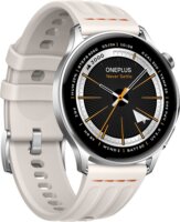 OnePlus Watch Lite GPS Okosóra 45mm Fehér Fluorogumi Szíjjal - Ezüst