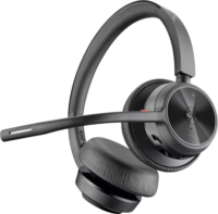HP Poly Voyager 4320 MS Teams Bluetooth Call Center Sztereó Headset USB-C + BT700 Adapter - Fekete