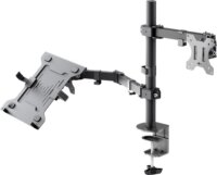 Goobay 70815 13"-32" LCD Monitor Asztali Tartó Laptop Karral - Fekete