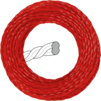 Einhell 3436655 Alacsony zajszintű Csavart Damil 2,4 mm x 15 m - Piros