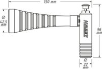 Hazet 9040T-1 Turbo Kompresszor Fúvópisztoly 1/4"