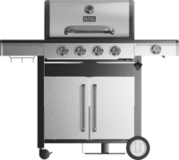 Black+Decker BXOG16550E Kerti Gázgrill 4 égős - Ezüst / Fekete