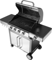 Black+Decker BXOG16550E Kerti Gázgrill 4 égős - Ezüst / Fekete