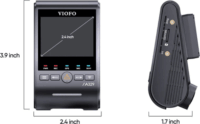 Viofo A329S 2CH GPS 4K UHD WiFi Autós Menetrögzítő Kamera szett - Sötét Szürke