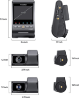 Viofo A329T 3CH GPS 4K WiFi Autós Menetrögzítő Kamera szett - Sötét Szürke
