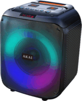 Akai ABTS-V30 Hordozható RGB Bluetooth Karaoke Party Hangszóró Mikrofonnal 40W - Fekete