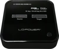 LC-Power LC-DOCK-M2-NVME-V2 M.2 Dokkoló és klónozó állomás (USB 3.2 Gen 2x1 Type-C - M.2 NVMe)