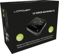 LC-Power LC-DOCK-M2-NVME-V2 M.2 Dokkoló és klónozó állomás (USB 3.2 Gen 2x1 Type-C - M.2 NVMe)