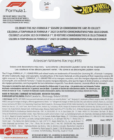 Mattel JKD85 Hot Wheels F1 kisautó Carlos Sainz - Williams