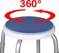 ActionMed KP400AM Forgatható Zuhanyzószék Max 120kg - Ezüst / Kék