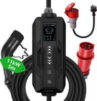 Immax Evse NSE001 HGordozható Elektromos autó töltő - Fekete (11kW - 16A / 5m Type-2)