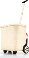 Reisenthel OE1043 leo vanilla gurulós bevásárlótáska 42 x 47,5 x 32 cm- Bézs/Fehér leopárdmintás