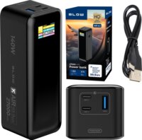 BLOW PD 140W AIR99.9 LCD Powerbank mellékelt kábellel USB-A + Type-C / 27000mAh 140W - Fekete