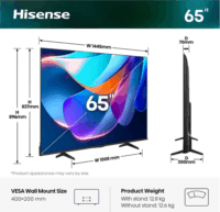 Hisense 65" 65A6S 16:9 4K UltraHD LED Smart Vidaa TV