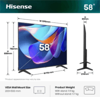 Hisense 58" 58A6S 16:9 4K UltraHD LED Smart Vidaa TV