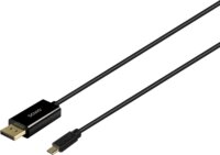 Savio CL-207 USB-C apa - DisplayPort 1.2 apa Összekötő Kábel 2m - Fekete